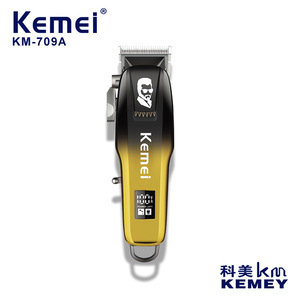 Tondeuse à cheveux professionnelle Kemei Km-709A avec écran LCD, charge USB, étanche, pour salon et usage domestique - Product Image 2