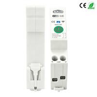 Interruptor Inteligente WIFI 63A 1P+N con Medidor de Energía, Medidor de kWh, Monitoreo, Temporizador, Relé, Disyuntor MCB TUYA Smartlife 110V 220V