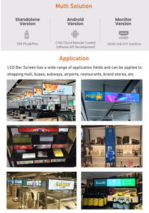 Samidisplay 23.1 inch media player hiển thị siêu rộng siêu thị Stretch Bar LCD màn hình quảng cáo cho siêu thị - Product Image 5