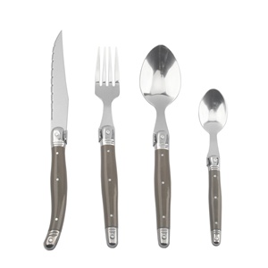 Ensemble de couverts en acier inoxydable de vente chaude ensemble de <span class=keywords><strong>fourchette</strong></span> <span class=keywords><strong>et</strong></span> de cuillère de <span class=keywords><strong>couteau</strong></span> de <span class=keywords><strong>Laguiole</strong></span> français avec la poignée en plastique d'ABS - Product Image 6