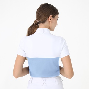 <strong>Short</strong> <strong>Sleeves</strong> Equestrian Color Blocking <strong>Base</strong> <strong>Layers</strong> for Summer Stretchy Equitation Clothing Horse Riding Tops T-Shirts Women - Product Image 3