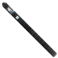 Vente chaude monophasé 11 voies IEC C13 C19 32A disjoncteur prise PDU montage en rack vertical