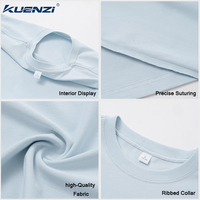 T-shirt pour femme Kuenzi, personnalisé avec logo, col rond, manches courtes, 100% coton, 230GSM, coupe ample, épaules tombantes