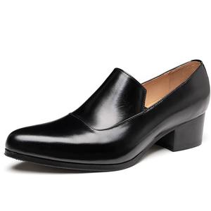 Zapatos de nuevo estilo para hombre, de cuero genuino, formales, británicos, con punta en pico, modernos, que aumentan la altura, transpirables. - Product Image 5