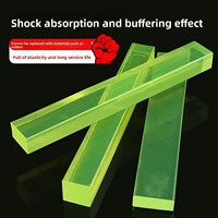Barre carrée en polyuréthane vert transparent, type tendon de bœuf, bloc de caoutchouc PU, plaque solide, modèle E12318