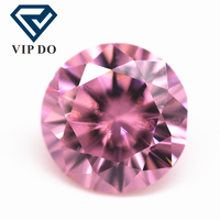 Pierres précieuses artificielles en zircon cubique rose 5A, taille ronde de 0.8mm-20mm, en vrac, découpées à la machine, pierres CZ pour la fabrication de bijoux, offre spéciale