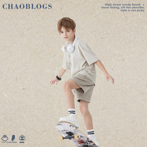 어린이 하이 퀄리티 70% 면 30% Polyetster 빈 사용자 정의 로고 티셔츠 아이 캐주얼 t 셔츠 사용자 정의 로고 멋진 느낌 - Product Image 4