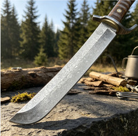 Couteau d'extérieur en acier massif Damas, portable, pour la découpe, le camping, la chasse, la randonnée, la survie, outil EDC, vente en gros OEM, coffret cadeau