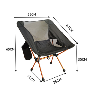 كرسي تخييم خفيف الوزن خارجي قابل للطي من الألومنيوم ، كرسي تخييم قمر قابل للطي ، كراسي تخييم في الحديقة ، كرسي أرضية خارجي قابل للطي - Product Image 1