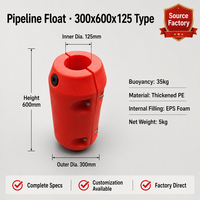 Collarín de Flotación Cilíndrico Rojo de PE de 160 mm de Diámetro, 500*700 mm, Alta Flotabilidad, Personalizado OEM, Superventas