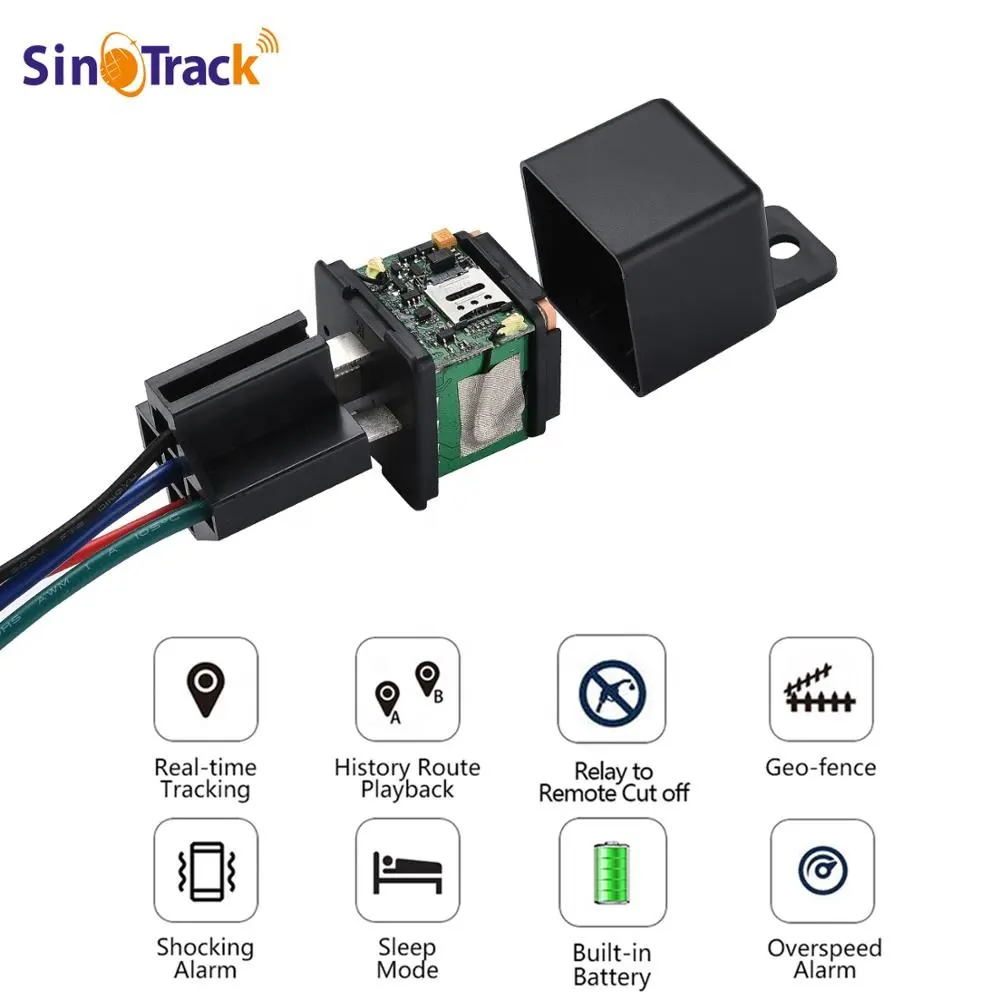 SinoTrack ST-907 Auto Nascosta in Tempo Reale Il Monitoraggio Relè GSM GPRS GPS Tracker