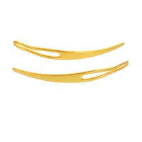2 Pcs/Sachet Aiguilles Courbées en Acier Inoxydable pour Dreadlocks, Sisterlocks et Confection de Perruques