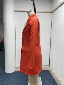 <span class=keywords><strong>Blazer</strong></span> de costume mi-long à double boutonnage, coupe ajustée, manches longues, automne, tailles S-3XL - Product Image 5