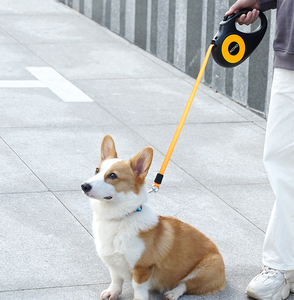 Malam Aman Berjalan Anjing Memimpin Hingga 110lbs Warna Neon Pita Reflektif Anti Slip Grip Satu Tangan Rem Tali Anjing Ditarik - Product Image 2