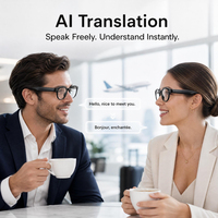 Lunettes de traduction intelligentes SENBONO AI, enregistrement vidéo HD 8MP, appels sans fil 290mAh, assistant vocal, lunettes intelligentes avec caméra