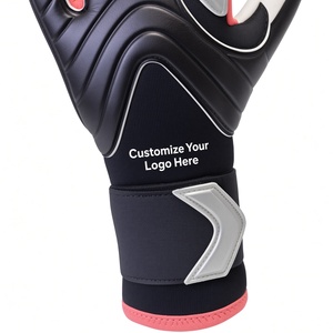 Gants de gardien de but en cuir de haute qualité, respirants, antidérapants, avec fermeture auto-agrippante pour hommes - Soccer Max - Product Image 2
