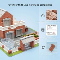 Jouet de construction mural DIY pour enfants, blocs de construction en argile, villa miniature, bâtiments célèbres, modèle d'assemblage tridimensionnel