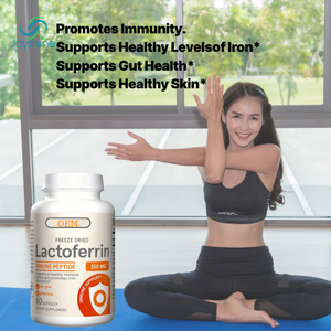 Lactoferrin 250mg - Powerful Serving Size-Supports Healthy Immunity, <strong>Iron</strong> Utilization &amp; Absorption60 cps - Product Image 3