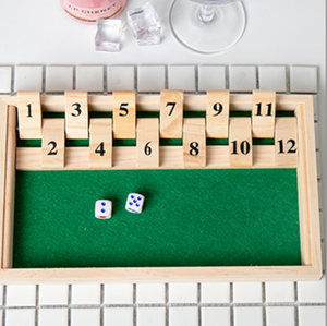 Di legno gioco da tavolo 12 numeri di Chiudere La Scatola del Gioco 12 # Piccolo Set Da Viaggio Semplice divertente festa di Famiglia bordo - Product Image 5