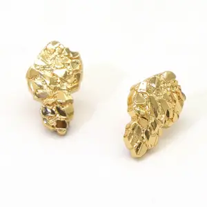 PE kotak perhiasan kemasan anti-alergi 18k anting-anting desain niche tidak teratur pola geometris tembaga berlapis emas