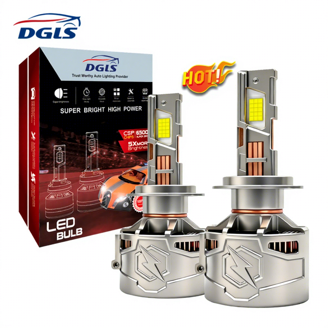 DGLS D42 Lightning Type Fan Hot Selling Products 400w Led Headlight Bulb 40000lm 5080CSP Chip H4 Led Headlight Led Headlight