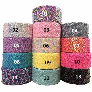 Christmas celebrate bows fabric 3 inch 7.5cm tulle sequin ribbon