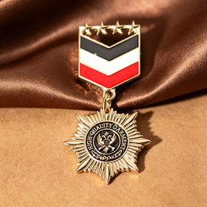 Broche Épingle Double Tête d'Aigle en Alliage de Zinc, Médaille Vintage, Épaulette, Badge Personnalisé en Alliage de Zinc Émaillé, Broche pour Vêtements, Faible MOQ - Product Image 5