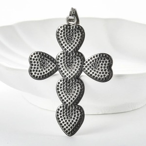 สร้อยคอจี้รูปกางเขนสไตล์พังก์สีดำทำจากสแตนเลสสำหรับผู้ชายและผู้หญิง  วัสดุไทเทเนียมสตีล วินเทจ  จี้เสริมสิริมงคล  เครื่องประดับสำหรับงานปาร์ตี้ ของขวัญ - Product Image 3