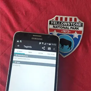 Isı mühür yıkanabilir NFC kumaş dokuma çamaşır RFID giyim etiketi