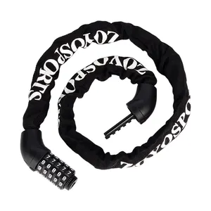ZOYOSPORTS MTB ciclismo de carretera bicicleta <span class=keywords><strong>Cable</strong></span> cerradura codificada CÓDIGO DE 5 dígitos de color combinación candado de bicicleta de alta seguridad cerradura de cadena - Product Image 1