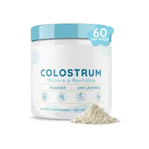 Poudre de colostrum Suppléments de colostrum bovin pur hautement concentrés pour la santé intestinale Soutien immunitaire Récupération musculaire et bien-être