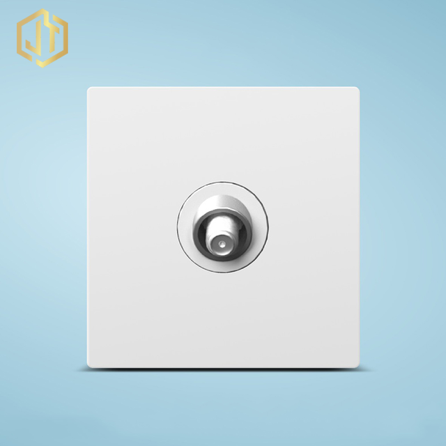High Performance TV Wall Plate with F Port Single Gang Aperture for Satellite Socket Coaxial Cable Multiple Colors 86 Type Cover