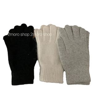 Gants tricotés de couleur unie femmes hiver coupe-vent cyclisme chaud résistant au froid protège-mains cinq doigts étudiant gants d'équitation coréen - Product Image 5
