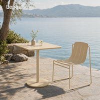 Ensemble de bistrot d'extérieur en aluminium, résistant à la rouille, style minimaliste, pour hôtel, villa, café, extérieur