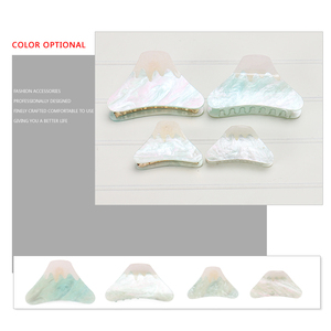 Nouvelles pinces à cheveux créatives Fujiyama, pinces à cheveux en acétate changeant de couleur, design <span class=keywords><strong>volcan</strong></span>, pinces à cheveux pour femmes - Product Image 4