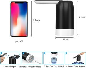 Botella Usb Recargable para Beber, Bomba de Botella de Agua de 5 Galones, Mini Dispensador de Agua Portátil Automático Eléctrico de Escritorio - Product Image 6