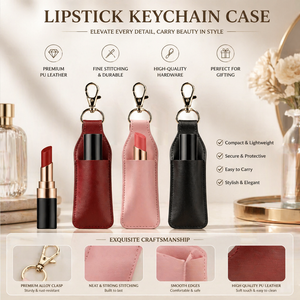 Mini Estuche para Lápiz <span class=keywords><strong>Labial</strong></span> de Cuero PU de Primera Calidad, Portátil, con Llavero, para Regalo, OEM - Product Image 5