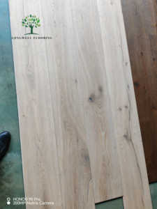Parquet en chêne européen brossé naturel huilé 190/240/260 mm, clic vintage, chêne lavé, plancher en bois d'ingénierie - Product Image 4