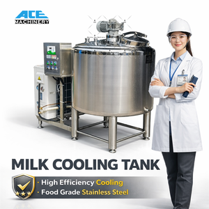 Réservoir de refroidissement vertical en acier inoxydable pour lait, 2000L, 500 Litres, 1000 Litres, 100 Litres - Product Image 4