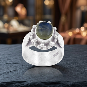Art Palace 925 Silver Fashion Toe <b>Ring</b> for Women with Labradorite Gemstone Jewelry - Product Image 3
