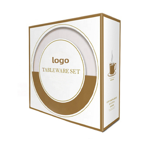 Vajilla de hueso de china, placa de cargador con borde dorado real esmaltado, juegos de cena para fiesta <span class=keywords><strong>y</strong></span> boda de shanxi, gran oferta - Product Image 6