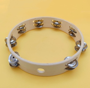 Wholesale 6 Inch Double-Row Wooden Tambourine Orff Percussion <b>Instrument</b> Headless <b>Musical</b> Hand Drum <b>Musical</b> Toy Teaching AIDS - Product Image 4