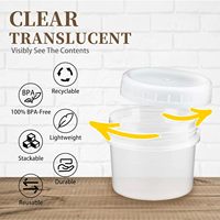 Contenants à yaourt réutilisables en PP à large ouverture avec couvercles à vis pour yaourt grec, parfait, granola, fruits, petit-déjeuner et préparation de repas