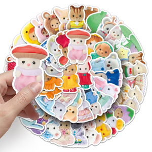 51 pièces usine Offre Spéciale Kawaii <span class=keywords><strong>voiture</strong></span> autocollant étanche vinyle dessin animé calicot coton poupée autocollant - Product Image 6