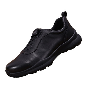 Chaussures pour hommes en cuir véritable à bout rond, semelle en caoutchouc antidérapante, chaussures de marche toutes saisons, lacets, semelle intermédiaire en EVA - Product Image 4