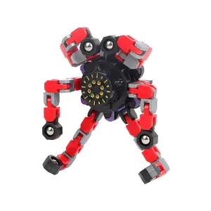 Vendita calda deformabile Robot trasformato punta delle dita Spinner decompressione dito trottola giocattoli