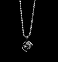 Mode Vintage En Acier Inoxydable Projection Personnalisée Caméra Cachée Pendentif Collier Pour Couple Saint Valentin Cadeau