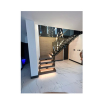 Escalier en acier à poutre simple, design personnalisé, pour usage commercial et résidentiel