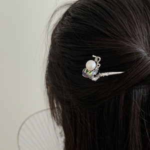 Épingle à cheveux Yinruitai S925 en argent sterling avec perle, faite à la main pour Hanfu et Cheongsam, outil de coiffure pour femmes - Product Image 2