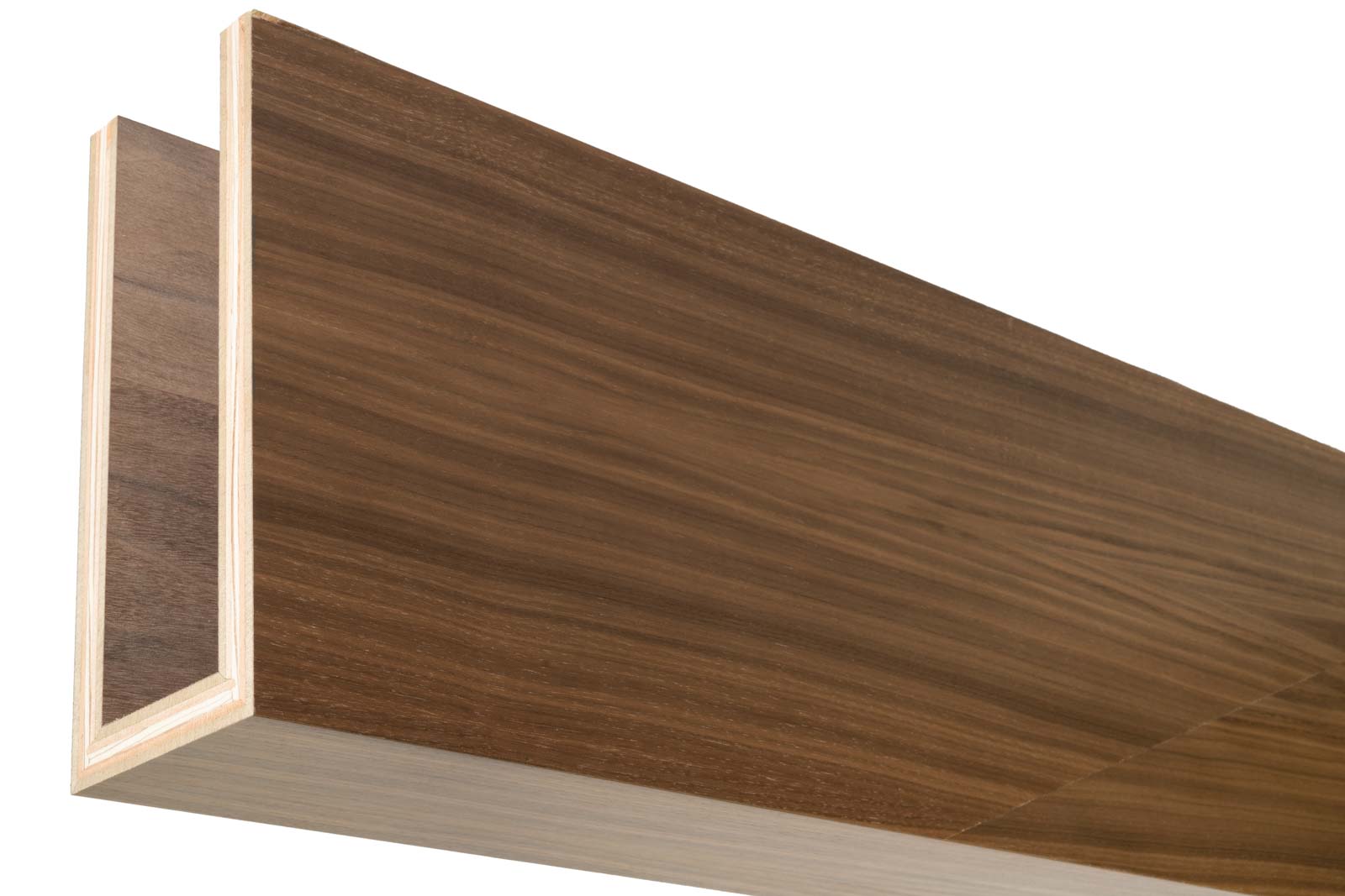 Walnut veneer beam